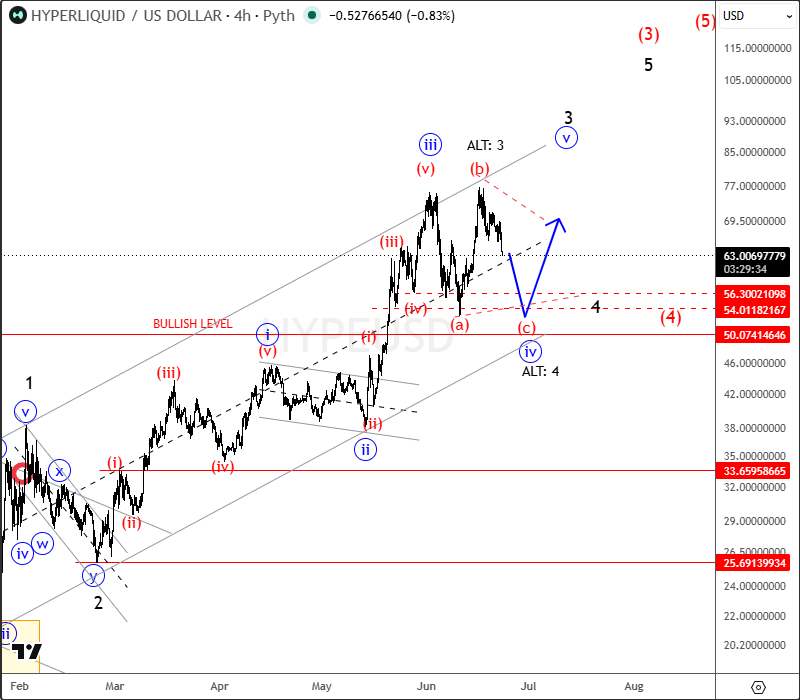 Hyperliquid (HYPEUSD): Bullish Structure Remains Intact Despite Market Weakness HYPEUSD 4H Chart